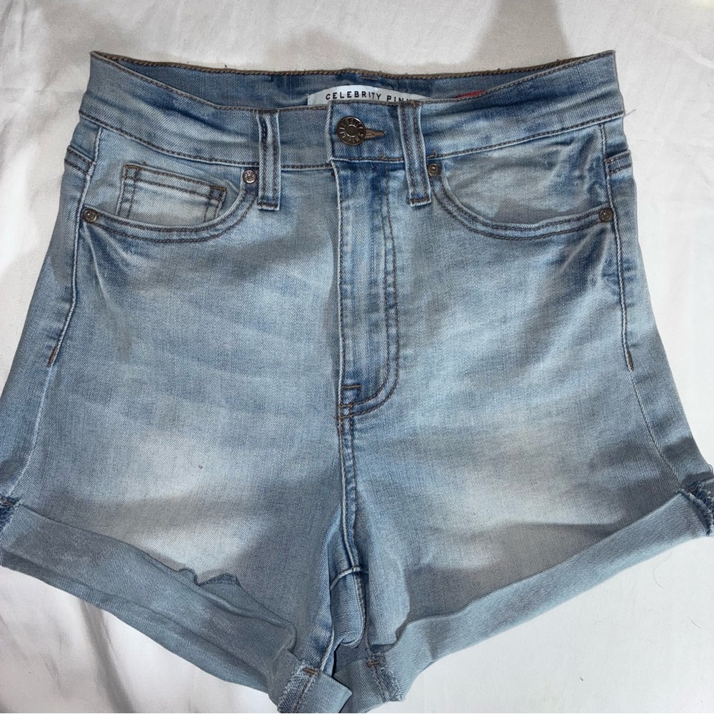Celebrity Pink Light Blue Jean Shorts